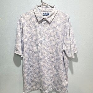 Ben Hogan Men's Blue Patterned Polo golf shirt L